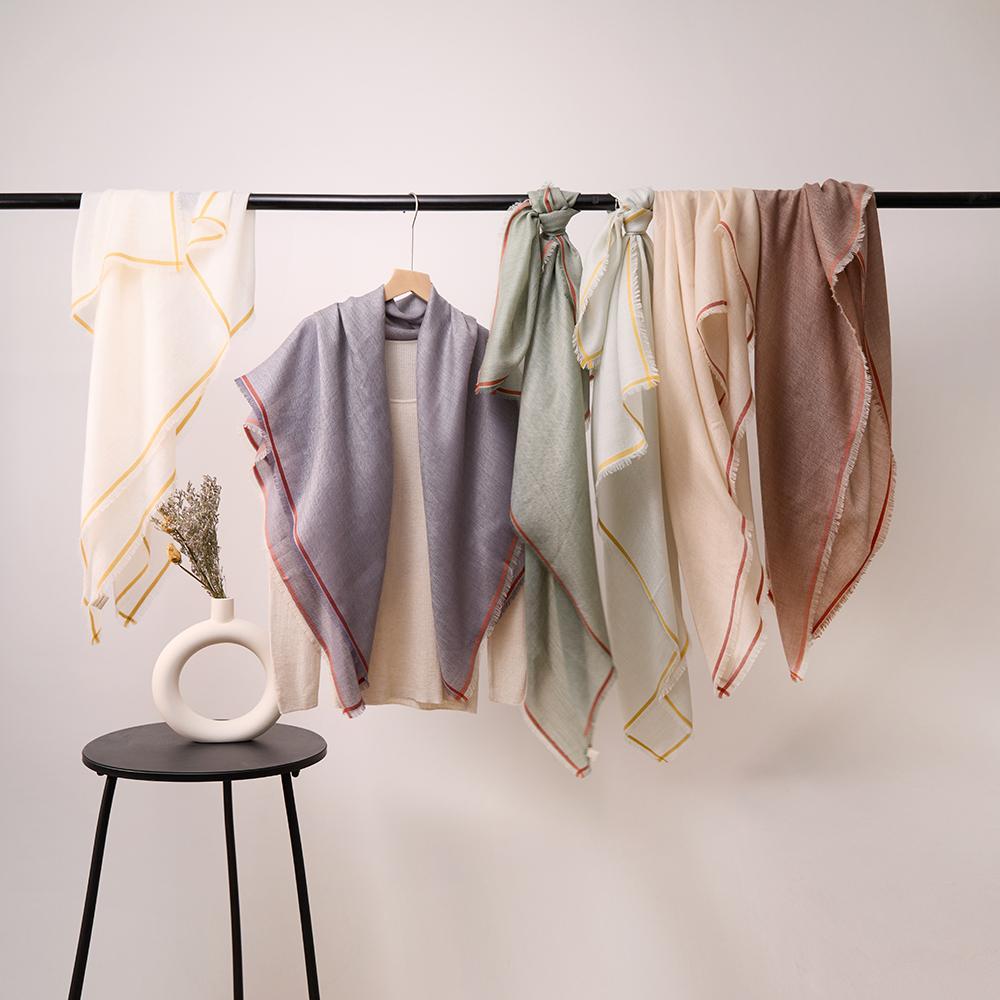 New Arrival Autumn Winter Women Square 100% Pure Cashmere Scarf Luxury Fashion Herringbone Woven Cashmere Scarves Shawl