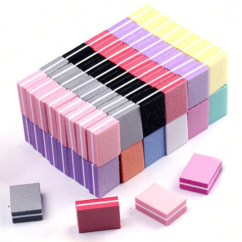 1/10/20/50/100Pc Mini Buffing Sanding Files Block Pedicure Manicure Care Nail Art Buffer Polish Manicure Pedicure Nail File Tool
