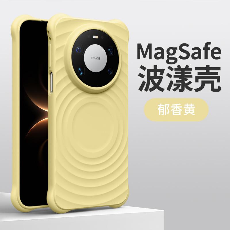 Applicable To Huawei Mate11ProMax Mobile Phone Case Pro New Ripple Liquid Silicone Magnetic Anti-drop Case