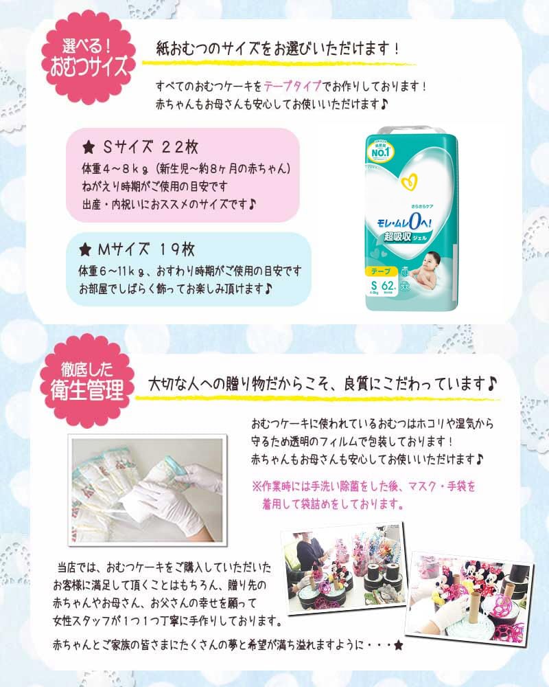 KanonBabys Diaper for Baby Shower Birthday or Baby Shower Gift Cake, 2-Tier, Small, Girls, Gift, Gift, (anp2111)