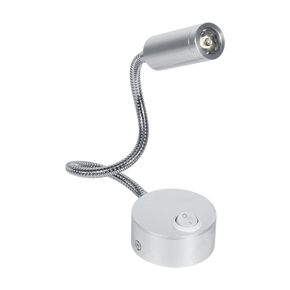 

AC85-265V 1W Теплий Білий LED Лампа для Читання Навчання Ліжка З Гнучкою Шийкою OFFCelsiusON (Теплий білий 1 Вт)