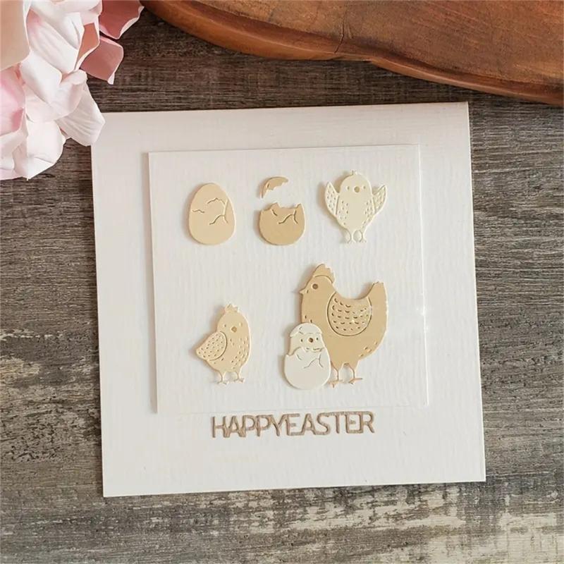 Metal Cutting Dies Easters Chicken Die Cuts Templates Molds Embossing Stencils for Album Scrapbooking Paper Decoration