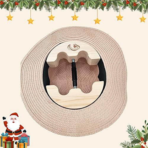 HAIBEIR Hat Stretcher, Hat Jack with Adjustable Turnbuckle, Fits All Adult Hat Sizes - Heavy Duty - Simple and Easy To Use (Black)