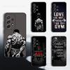 Sports Art Fitness Phone Case For Samsung S25,S24,S23,S22,S21,S20,S10,Ultra,Plus,Lite,FE,Soft Silicone Black Cover