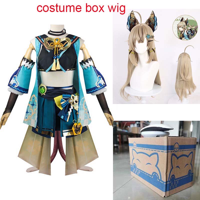 Kirara Cosplay Costume Cat Tail Inazuma Dress Kostüm Halloween Karneval Outfits Comic Con(euro Size)