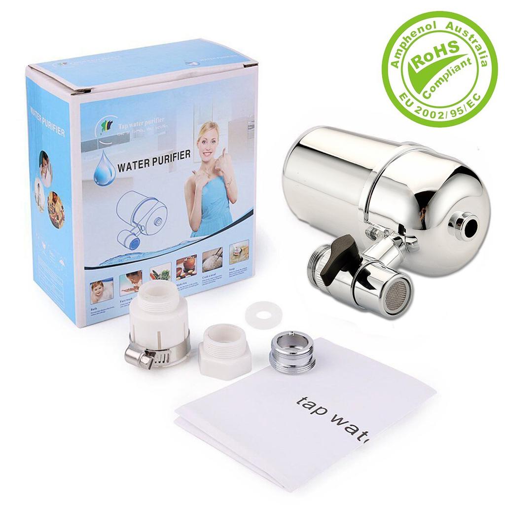 Filtre à eau pour robinet, système de filtration d'eau pour robinet, purificateur d'eau pour cuisine et ménage, détartrage, chlore résiduel, sédiments