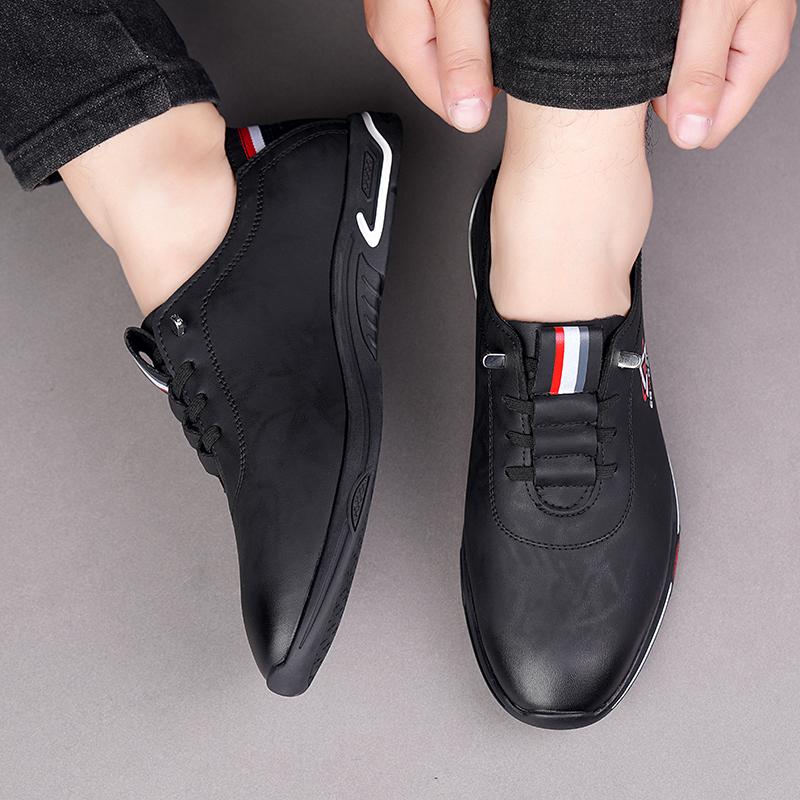 Модные классические мужские кожаные повседневные туфли с мягкой подошвой и мягкой — фото 3