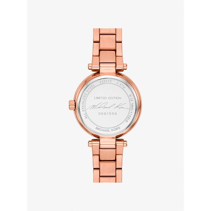 Michael Kors Limited-Edition Laney Pavé Rose Gold-Tone Watch MKO1152LE
