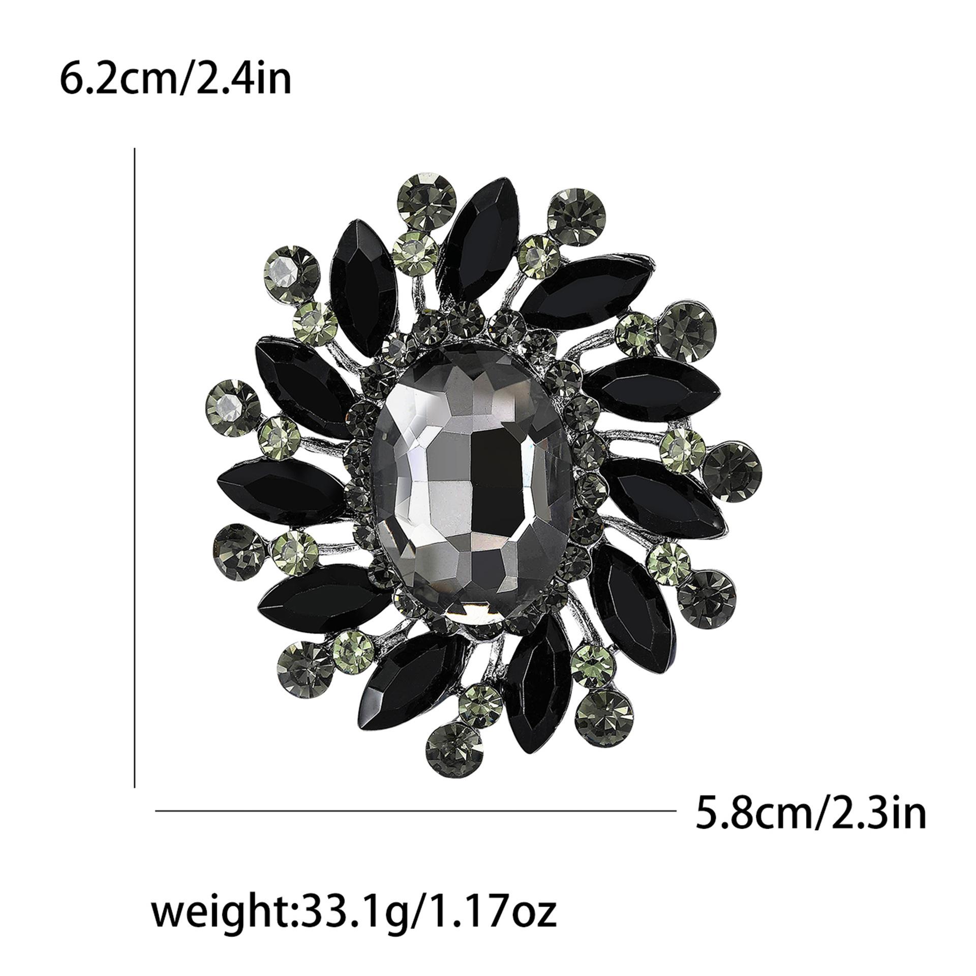

Модная изысканная ретро-брошь из сплава со стразами средней толщины из стекла, женская одежда высокого класса, корсаж, ювелирные изделия, булавка