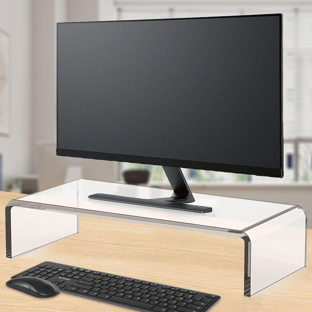 Akrylskärmställ Bärbar datorställ Höjare Skrivbord Bärbar dator/PC/Multimedia skärmställ Tydligt datorskärmställ för hemmakontor