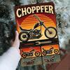 Vintage Chopper Motorcycle Metal Sign   Retro Iron Wall Art with Classic Bike Design Perfect for HomeOffice Decor Durable M