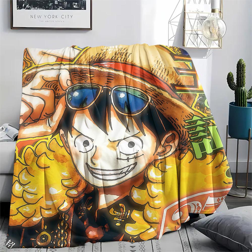 1pz Una Pezzo Monkey D Luffy Coperta in Flanella Fantasia Adatta a Tutte le Stagioni per Arredamento Casa Calore e Comfort Regali Regalo Festivo