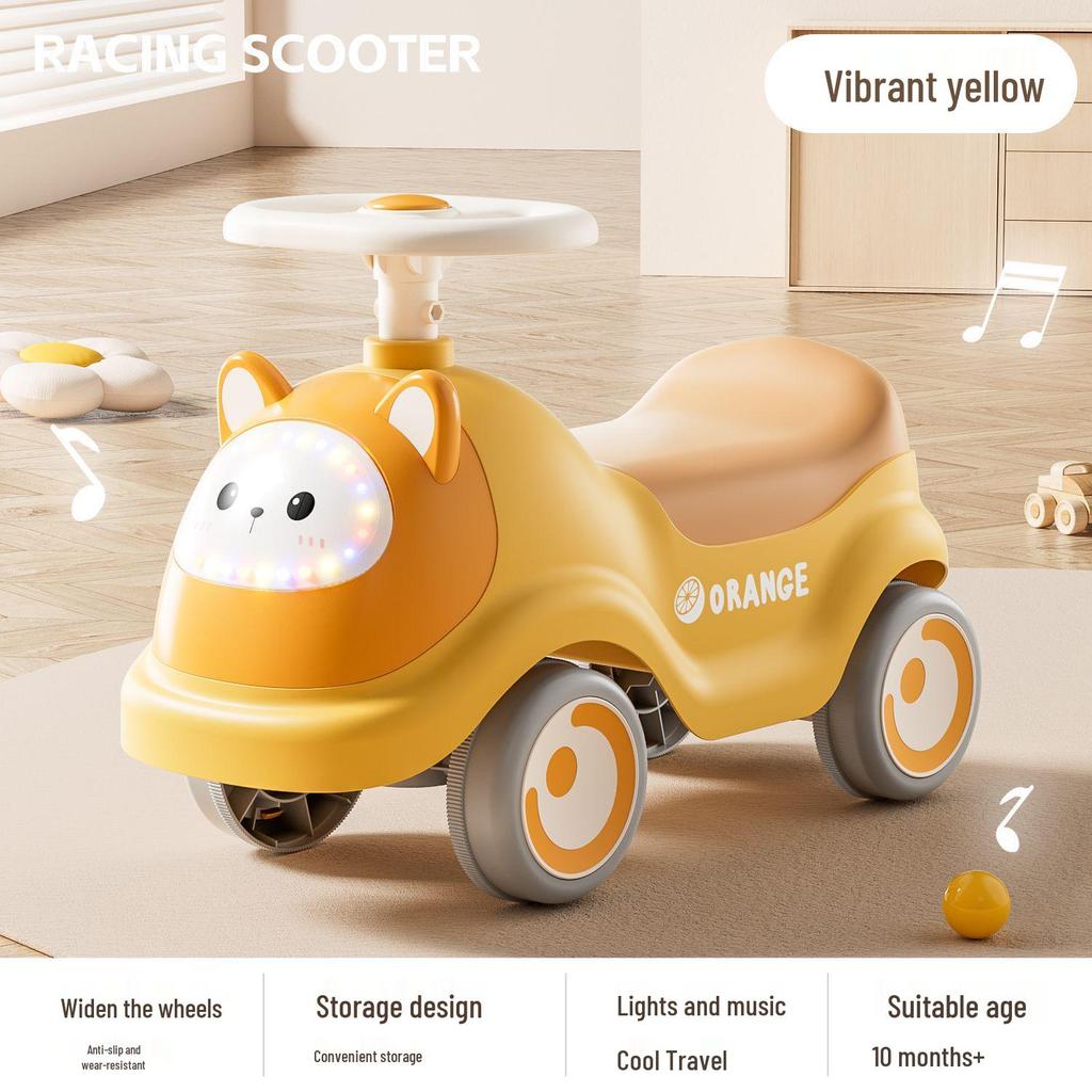 New Four-Wheel Kids Ride-On Scooter for Boys & Girls, Ages 1-3, Anti-Rollover Design