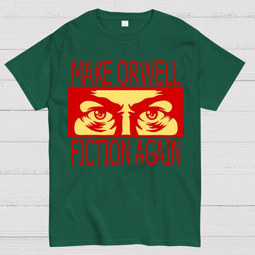 Make Orwell Fiction Again Unisex 100% Cotton Summer Casual Cool Loose T-Shirt