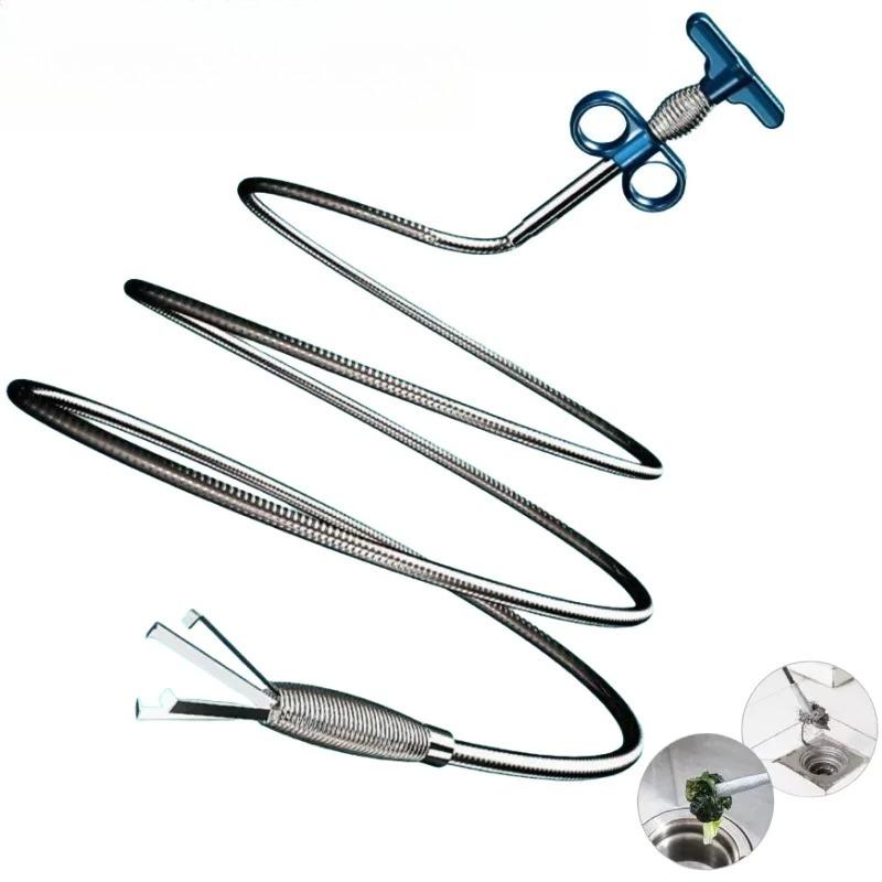 Spring Pipe Dredging Tools Sewer Pipe Unblocker Drain Snake Hose Drain Cleaner Sticks Clog Remover Cleaning Household