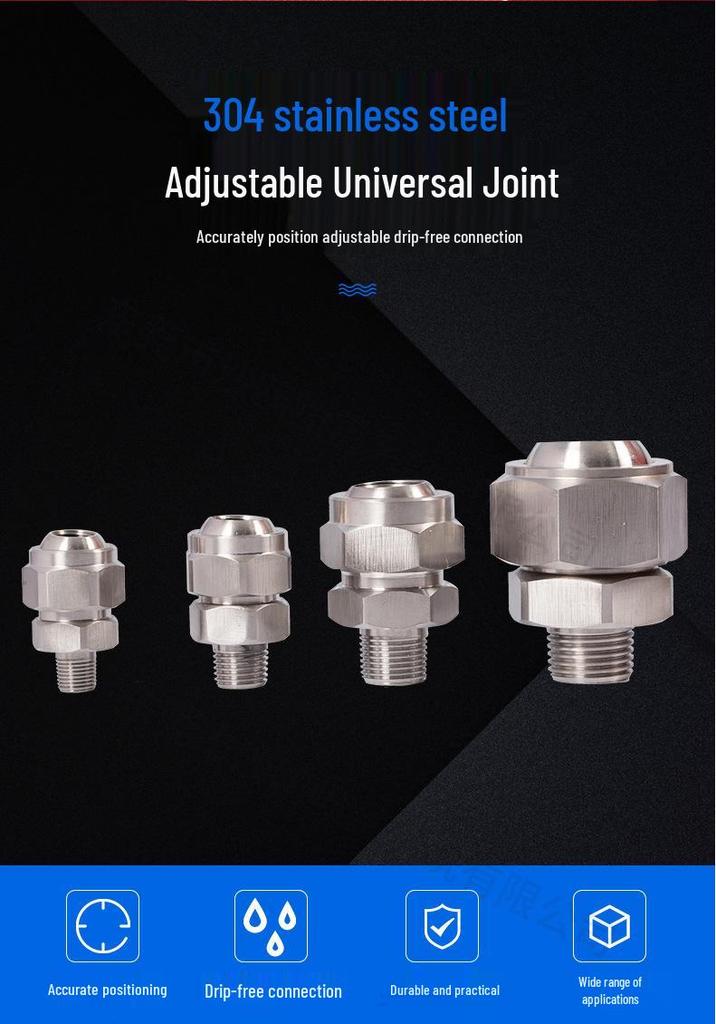 Stainless Steel Adjustable 155 Universal Nozzle Spherical Conical Fan Sprinkler Rain Test Cleaner