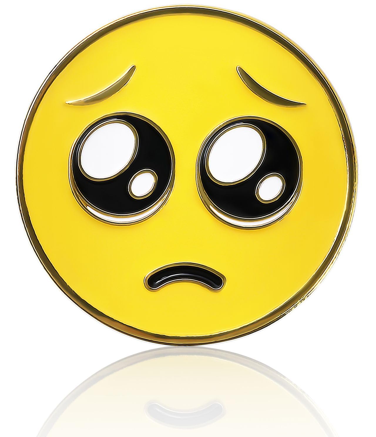 

Забавная металлическая значок-булавка с дизайном эмотикона «Pien», Крепление-бабочка, Идеально подходит для сумок и курток, C0074