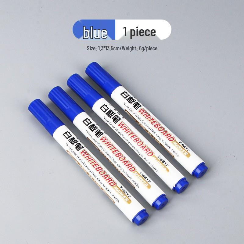 Erasable Large Capacity Whiteboard Marker - Water-Based, Big Head, Easy Erase, Black/Red/Blue for Office Use