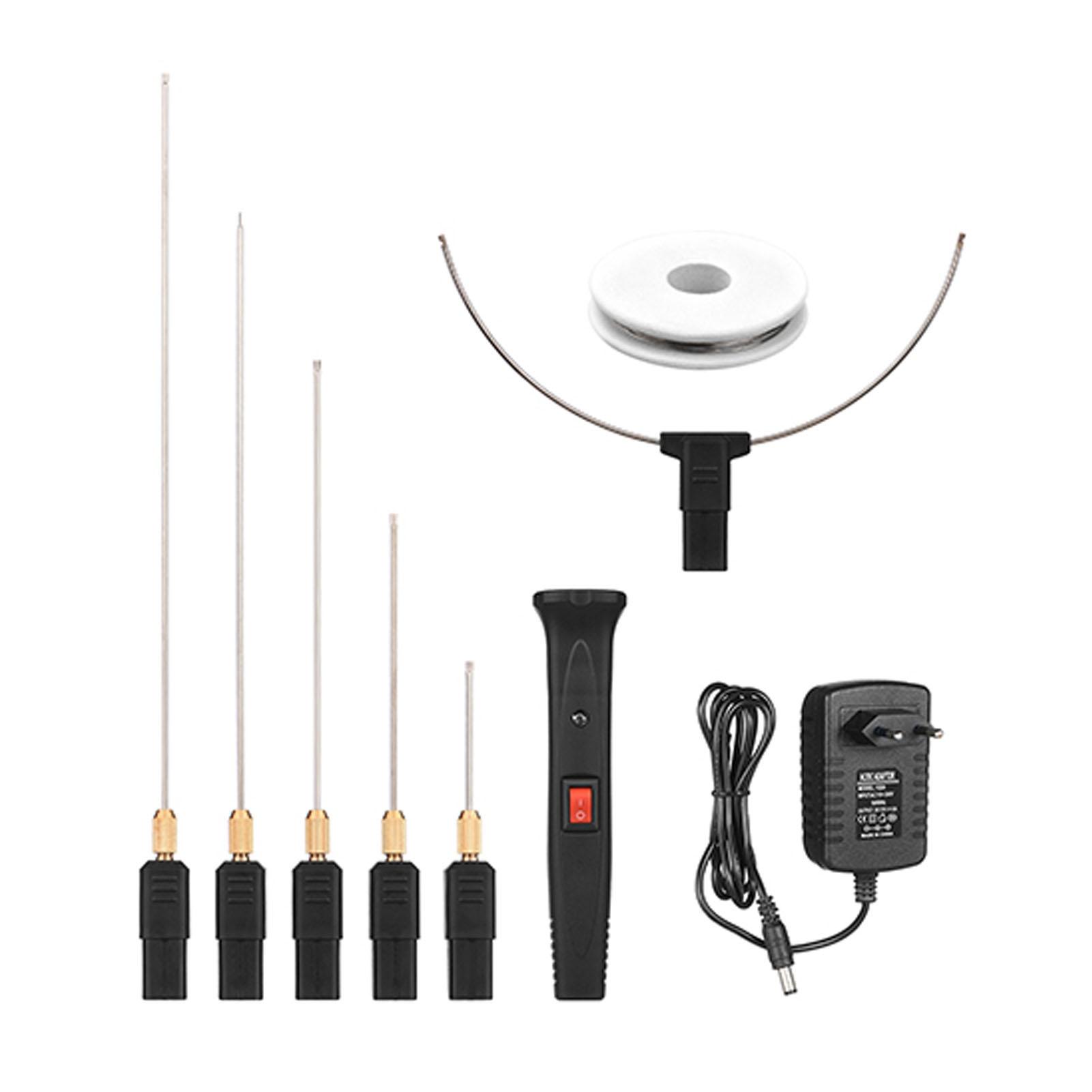 

Комплект ручного электрического резака для пены мощностью 24 Вт с 5 прямыми насадками и 1 дугообразной насадкой с постоянной температурой EU Plug & Constant Temp. чёрный