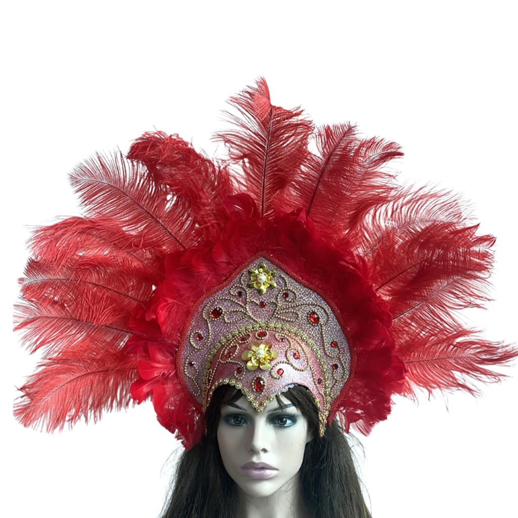 Popular Feathered Hairband Festival Costume Props Headband Samba Headdress Carnivals Party Celebration Props Headpiece