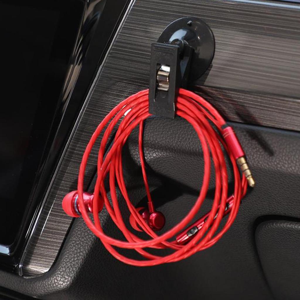 Car Window Suction Cup Clip 2 Pcs Ticket Card Holding Hook Reusable Ticket Paper