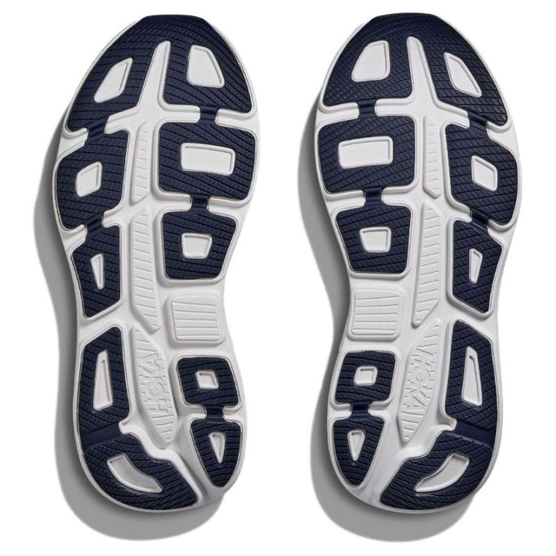 HOKA ONE ONE Bondi 9 Breathable Support Supercritical Foam Midsole Casual Trail Running Shoes Men's White Sneakers 1162011-WGRT
