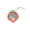 LED Light Santa Snowman Pendants Wooden Decorative Christmas Tree Ornaments with Rope Hanging Christmas Decorations DIY