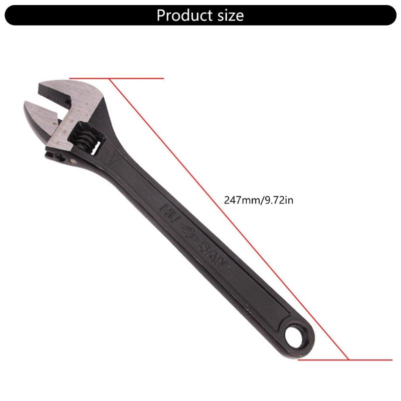 Large Opening Adjustable Spanner Monkey Wrench Adjustable Angle Slide Wrench 8/10/12inch Household Tool