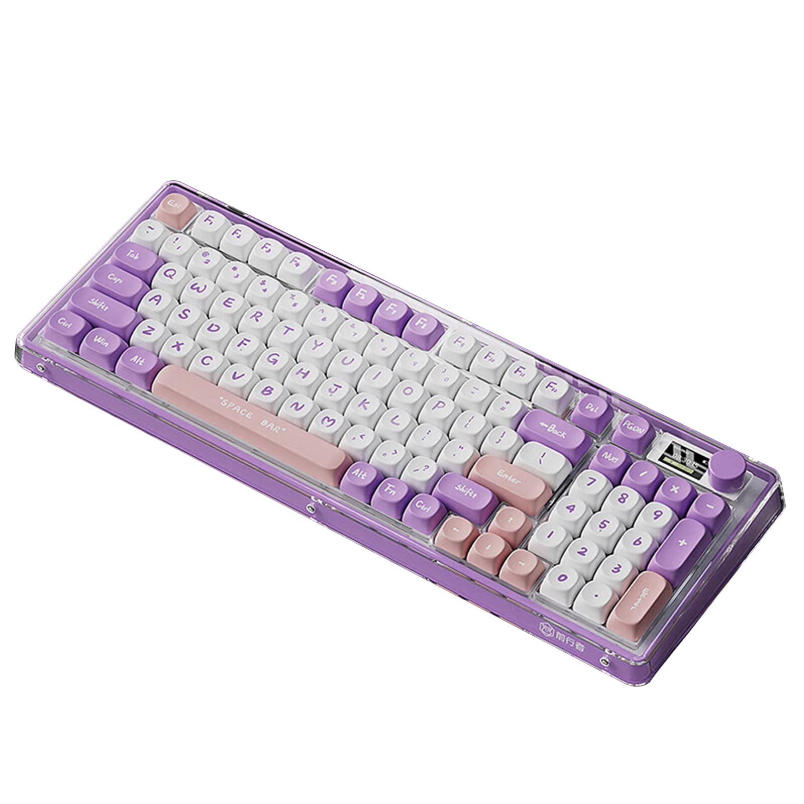 

OUSEITECH V99 Gaming Keyboard Gasket Structure 96 Keys Keyboard Hot Swap Compatible TFT Color Screen Mechanical Keyboard PBT Keycaps Wired 5000mAh RGB