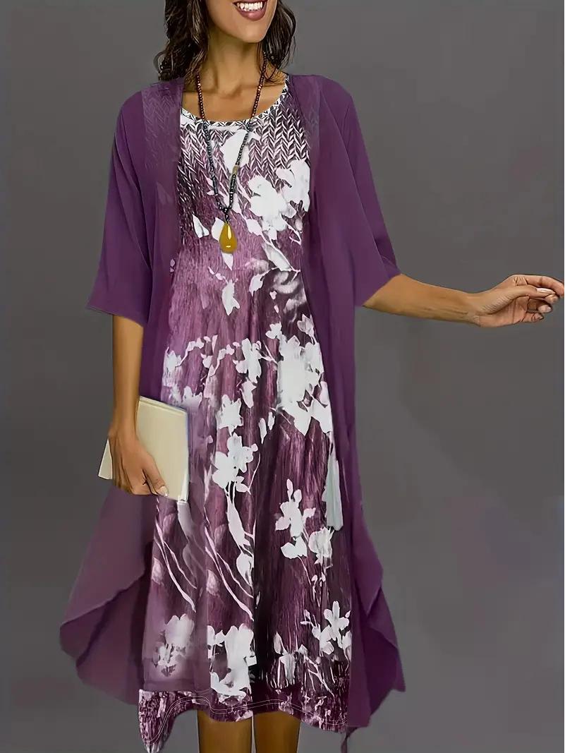 

Модний елегантний шифоновий костюм-двійка Весна-Осінь 2023 2X Large