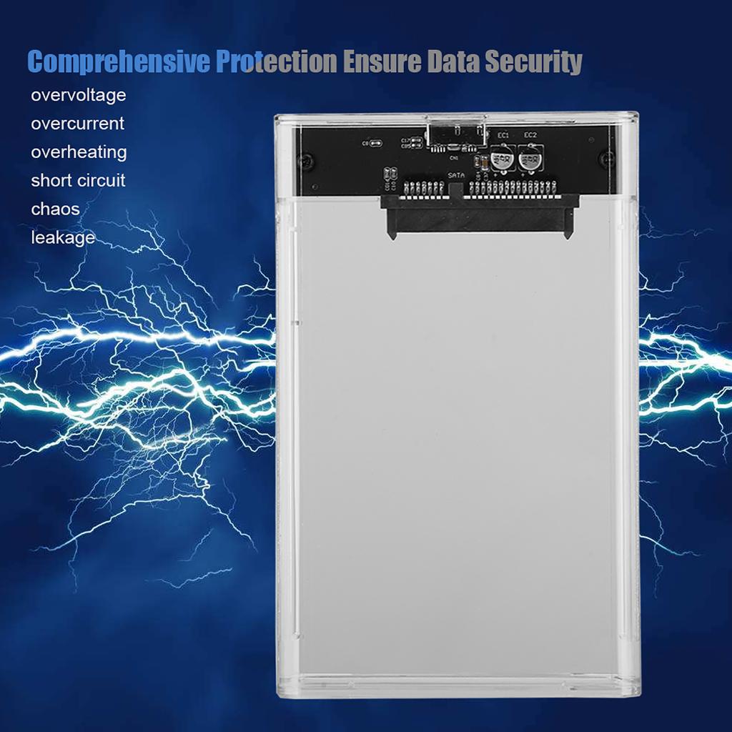 2.5 Inch SATA High Speed USB 3.0 Mobile Hard Disc Drive External Enclosure HDD SDD Box Case (Not Inclube Hard Disk)
