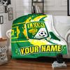 1pc Leon logo Blanket with Custom Name, Gift, for Men and Women, Soft Blanket, Good for Sofa Bed Couch Travel, Lightweight Flannel Blanket