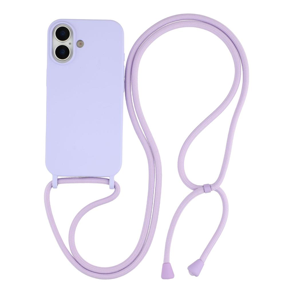 Für iPhone 17 Hülle Flüssigsilikon Schutzhülle mit Umhängeband