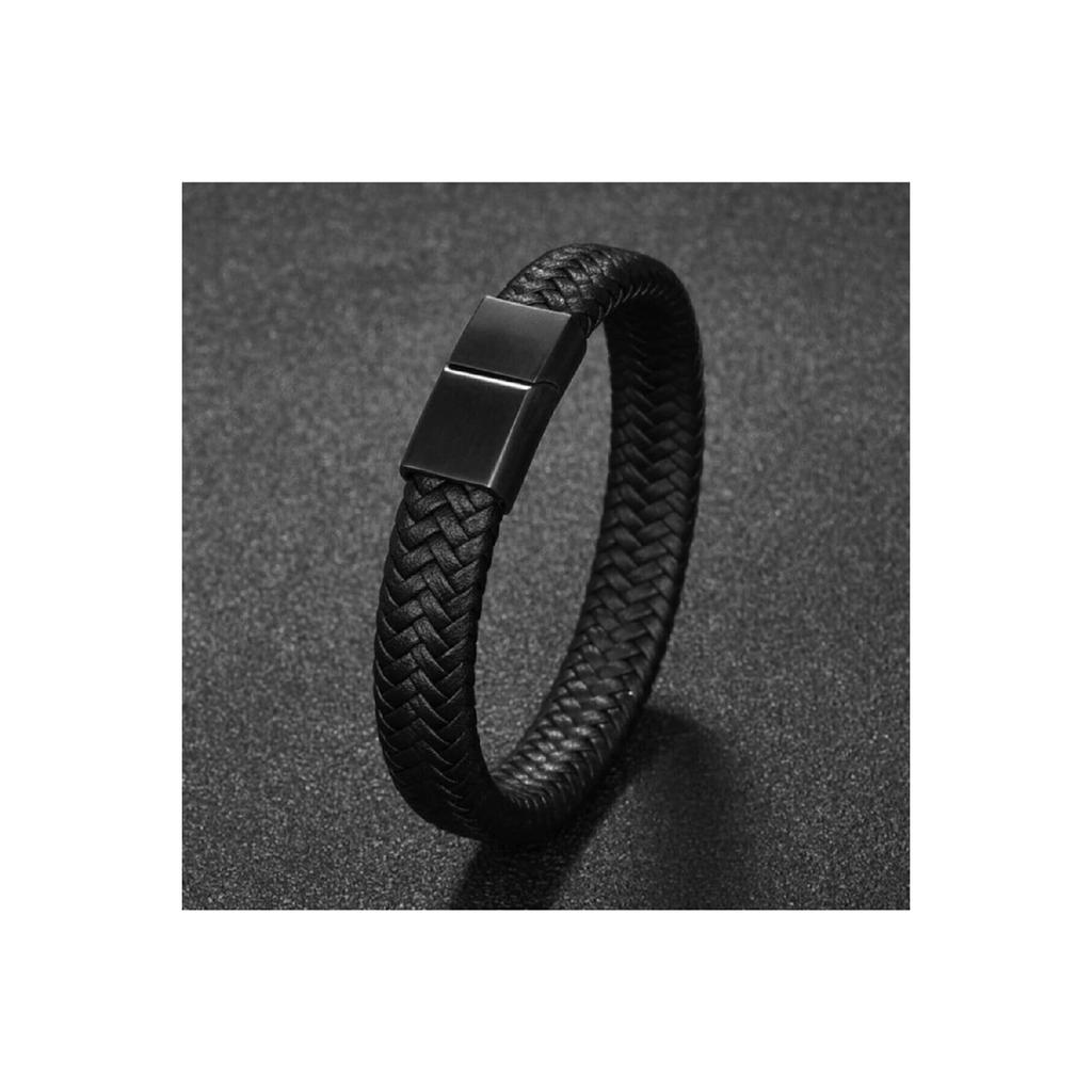 Magnetisches Herrenarmband aus Kunstleder