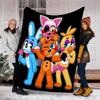 1pc Freddy bear1 Theme Blanket - Digital Print, Polyester, Cozy for All Seasons, Perfect for Outdoor, Camping, and Travel
