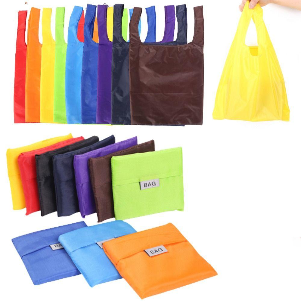 

Color Fashion Large-capacity Foldable Eco-Friendly Portable Tote Shopping Bag Handbag Grocery Bag червоний
