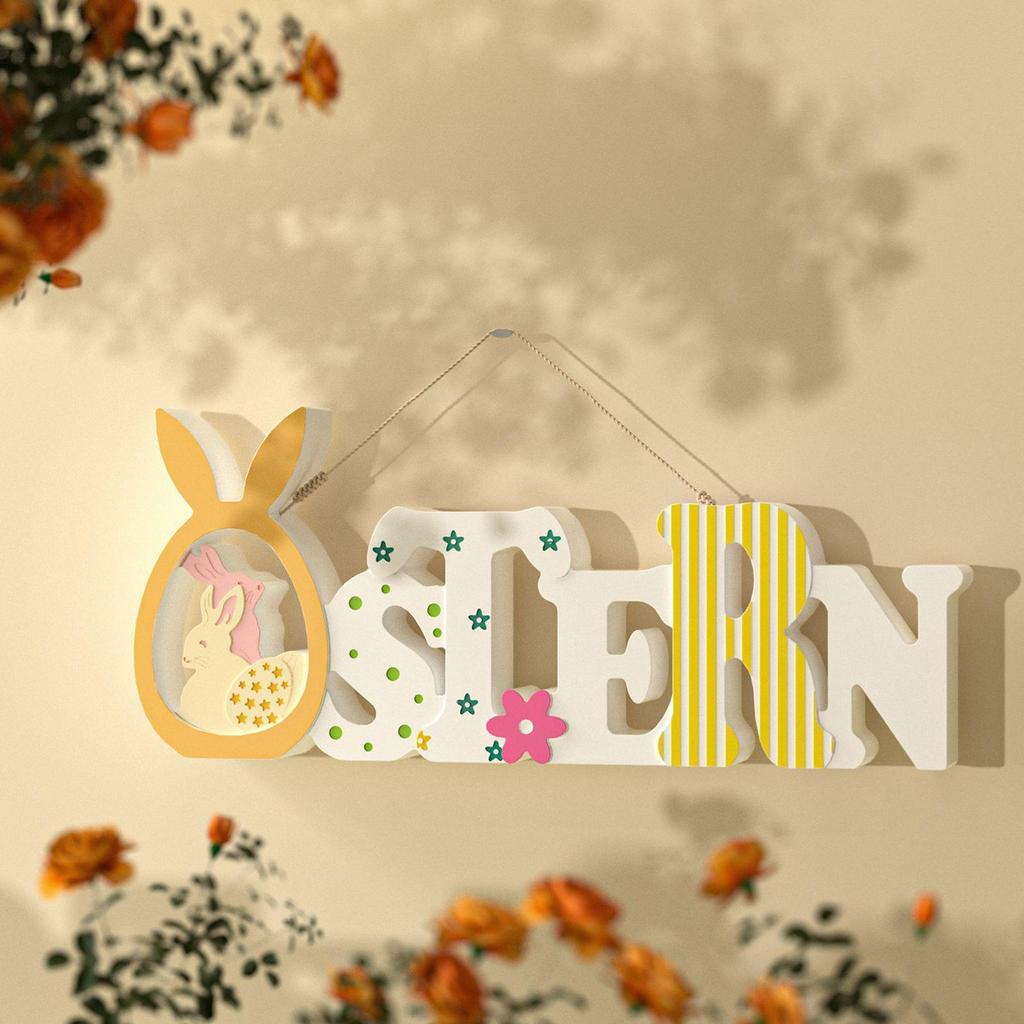 Easter Silicone Molds Silicone Rabbit Letter Crafting Mould Holiday Ornament Molds For Art Resin Plaster Easter Decor Ornament