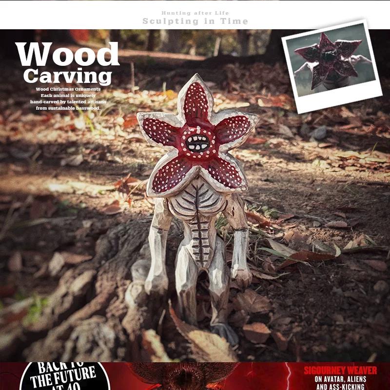 

Custom Wood Carving Demogorgon Demodog Handmade Sculpture Solid Wood Collectible 15-day dispatch