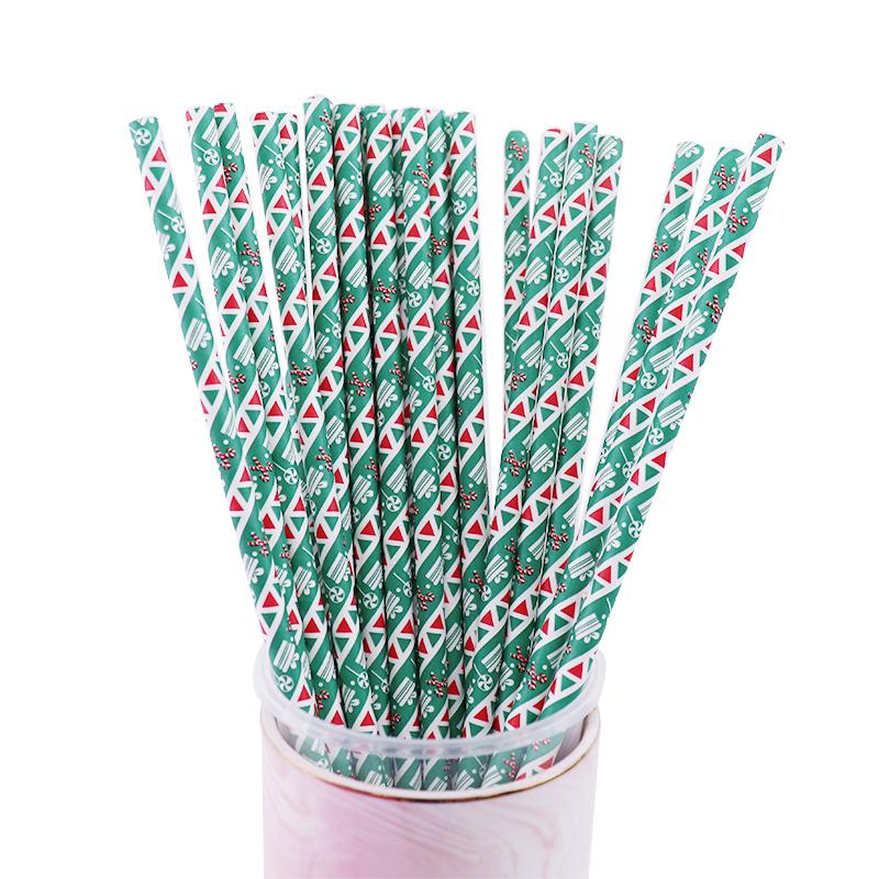 25 buc Paie de Băut de Unică Folosință din Hârtie Colorată, Folie Aurie/Argintie Curcubeu, Decor de Crăciun, Nuntă, Zi de Naștere, Articole de Petrecere