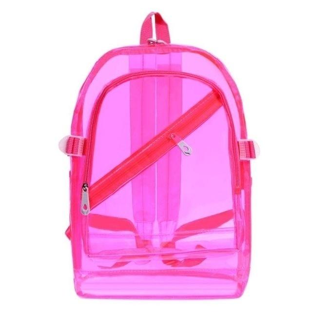 1 Pcs Waterproof PVC Clear Plastic Daily Mini Teenager Girls Notebook School Bag Fashion Transparent Backpack