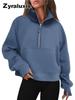 Long Sleeve Fleece Hoodie for Women Yoga Fitness