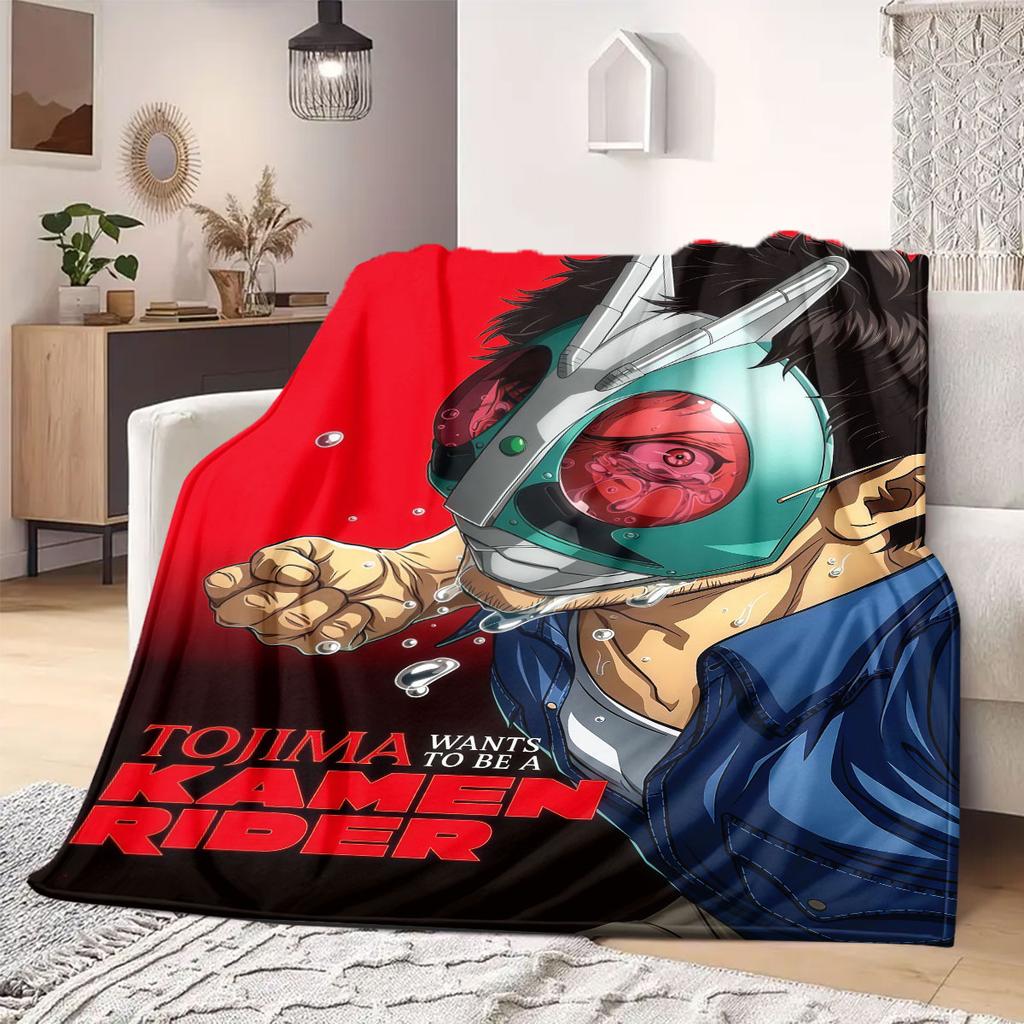 Showa Kamen Rider Flannel Blanket Warm,Comfortable,Suitable for Bedrooms,Sofas,Beds,Chairs,Picnics,Travel