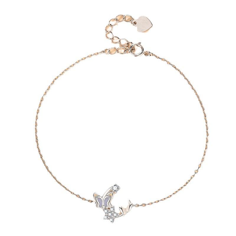 Butterfly Love Flower Bracelet Exquisite Fashion Versatile Bracelet Butterfly Star Jewelry Gift for Girlfriend Gift