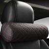 Luxury Car Seat Neck Pillow Headrest Car Leather Memory Chair Cervical Pillow Office Chair Seat Breathable Cylindrical Headrest