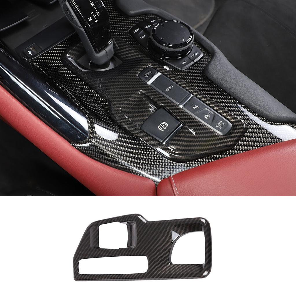 ABS Carbon Fiber Gear Shift Panel Trim Kit for For Toyota Supra A90 -
