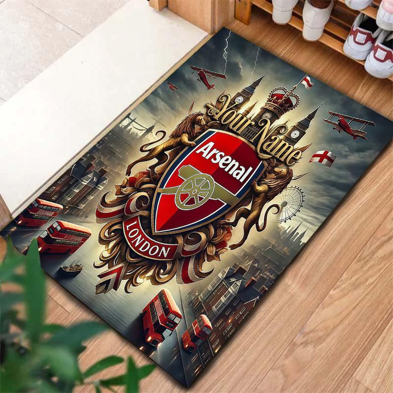 Arsenal F Custom Name Carpet Rug For Living Room Bedroom Home Sofa Decoration Kids Play Nonslip Floor Mat