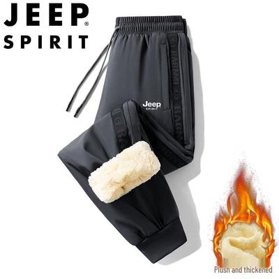 JEEP SPIRIT Men's Lamb Fleece Warm Trousers