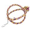 Parakeet Bird Ring Toy Cotton Rope Stainless Steel Wire Circle Ring for Pet Climbing Swing