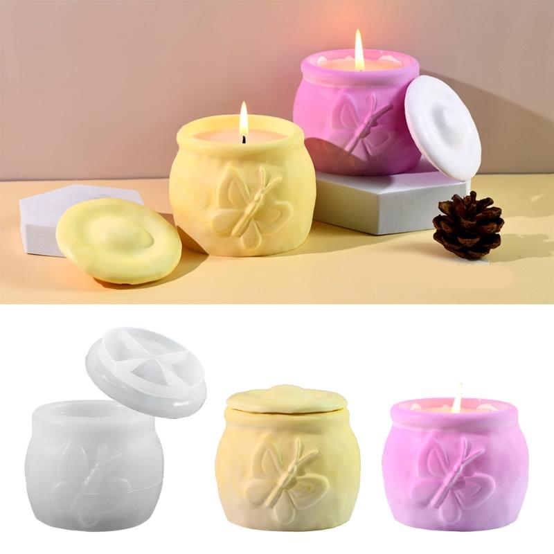 Multi Purpose Silicone Container Mold Unique Silicone Butterfly Storage Jar Mold for DIY Enthusiasts and Art Classes