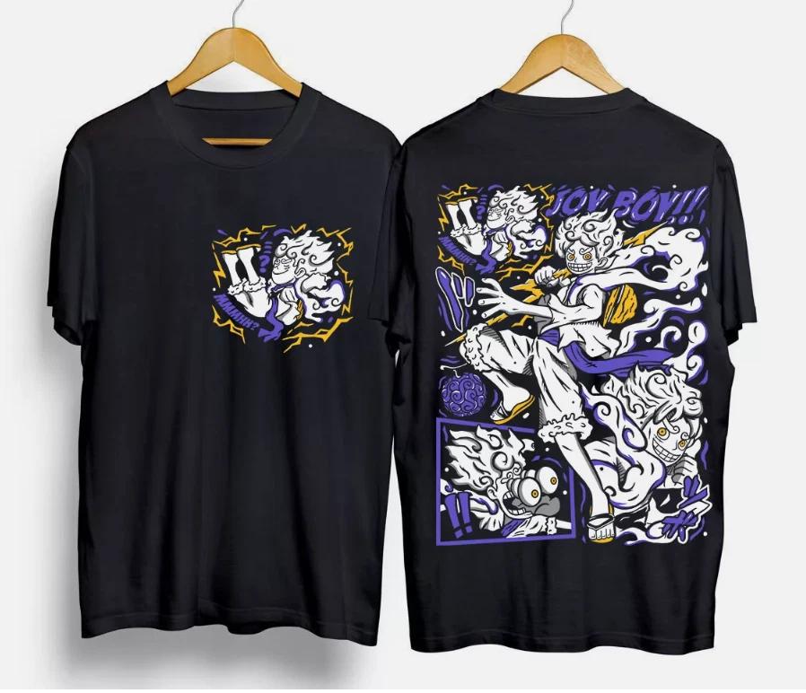 Luffy Sauron ONE PIECE T-shirt Print Two-dimensional Men's Summer New Men's and Women's Streetwear